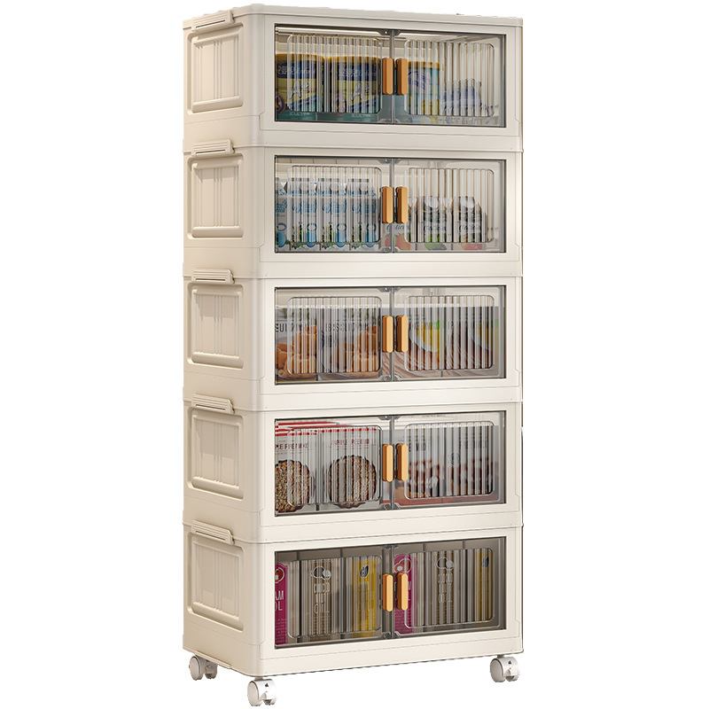 Living Room Bedroom Storage Cabinet Folding A Batch Cabinet Storage Storage Household Cabinet Free Installation Of Multi-Layer Lockers Item Picture