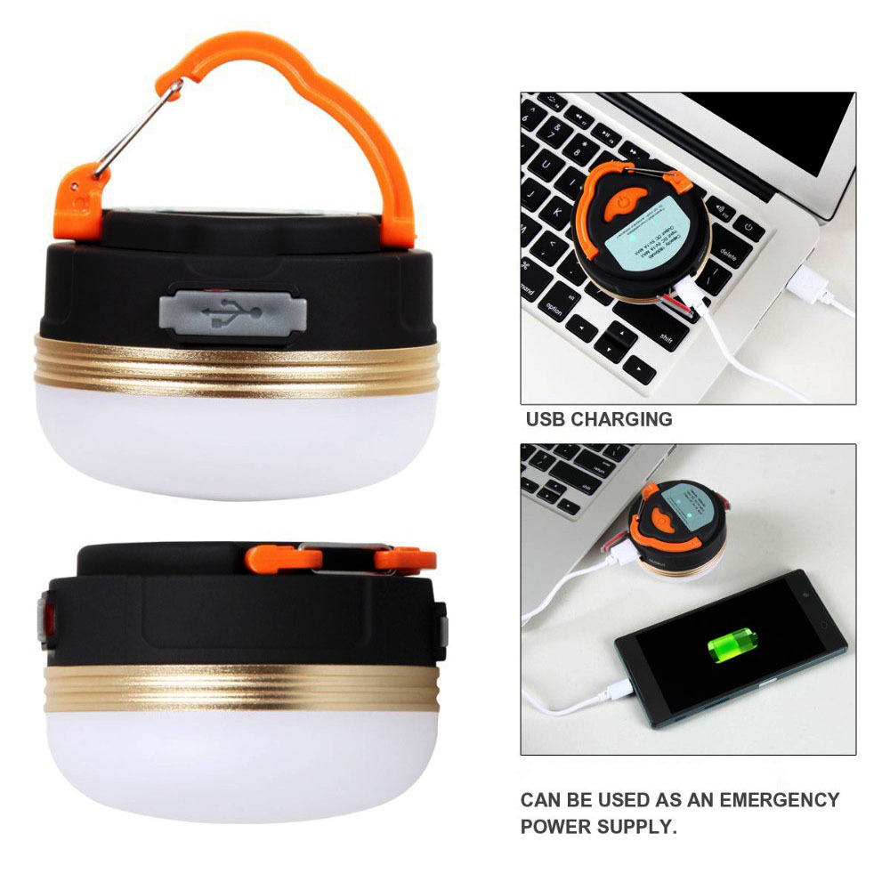 Rechargeable LED outdoor tent lights, camping lights, fishing lights, USB magnets, emergency mobile phone charging, cross-border labeling and distribution details Picture