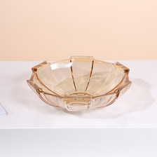 玻璃杯玻璃碗玻璃盘现代简约风水杯小巧可爱六边长城果盘餐具批发