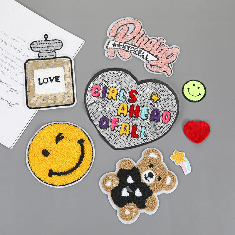 Manufacturers New Lovely Exquisite Towel Embroidery Creative Fashion Clothing Bags Shoes Hat Scarf Accessories Cloth Paste More Styles Application Scenario