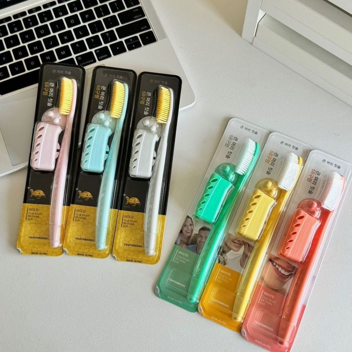 韩国王打牙刷同款688成人家用跨境爆款大头长头软毛牙刷护套批发