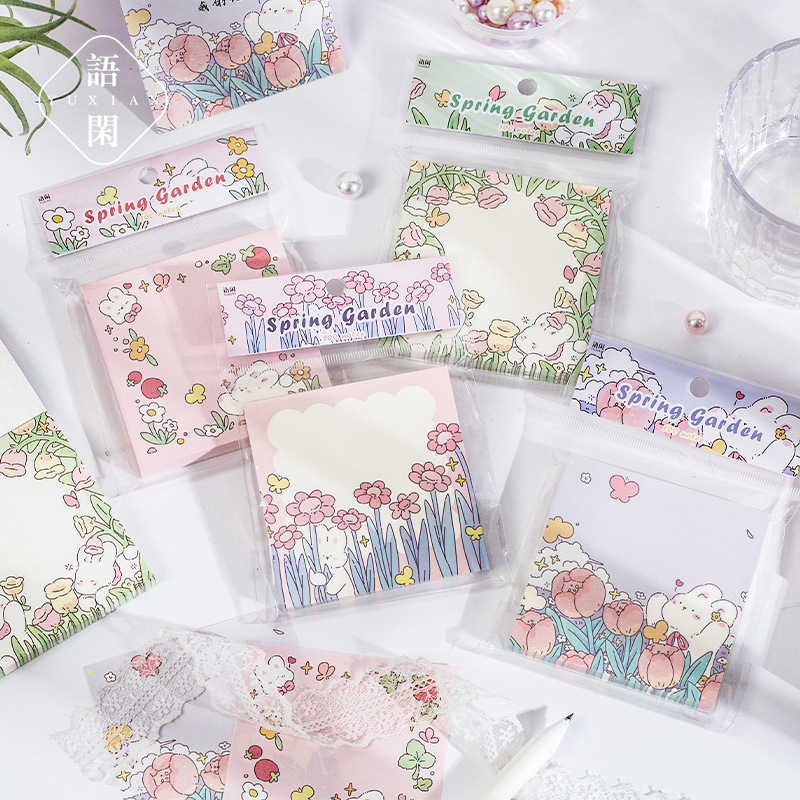 Idle Square Note This Spring Garden Series Instagram Fresh Art Flower Hand Ledger Leaving 100 Notes