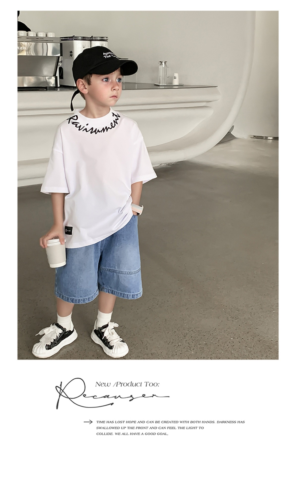 Cool, stylish and trendy round-neck short-sleeved T-shirt for boys, a hip-hop boy summer pure cotton top with three-dimensional printing pic 31