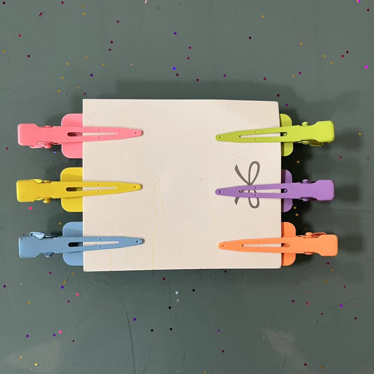 Girl Paint Candy Color Leaves Hairpin Diy Cream Glue Edge Clip Material Wholesale Factory Direct Sales details Picture