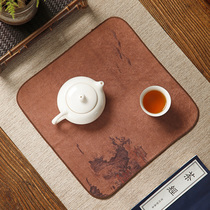 Chinese thickened cotton hemp tea towel small tea table absorbent towel Zen tea cloth rag mat tea table accessories