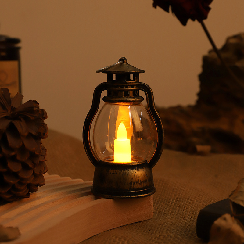 European Christmas Lantern Electronic Candle Light Led Round Light Cross-Border New Product Decoration Gift Wind Light Specification drawing