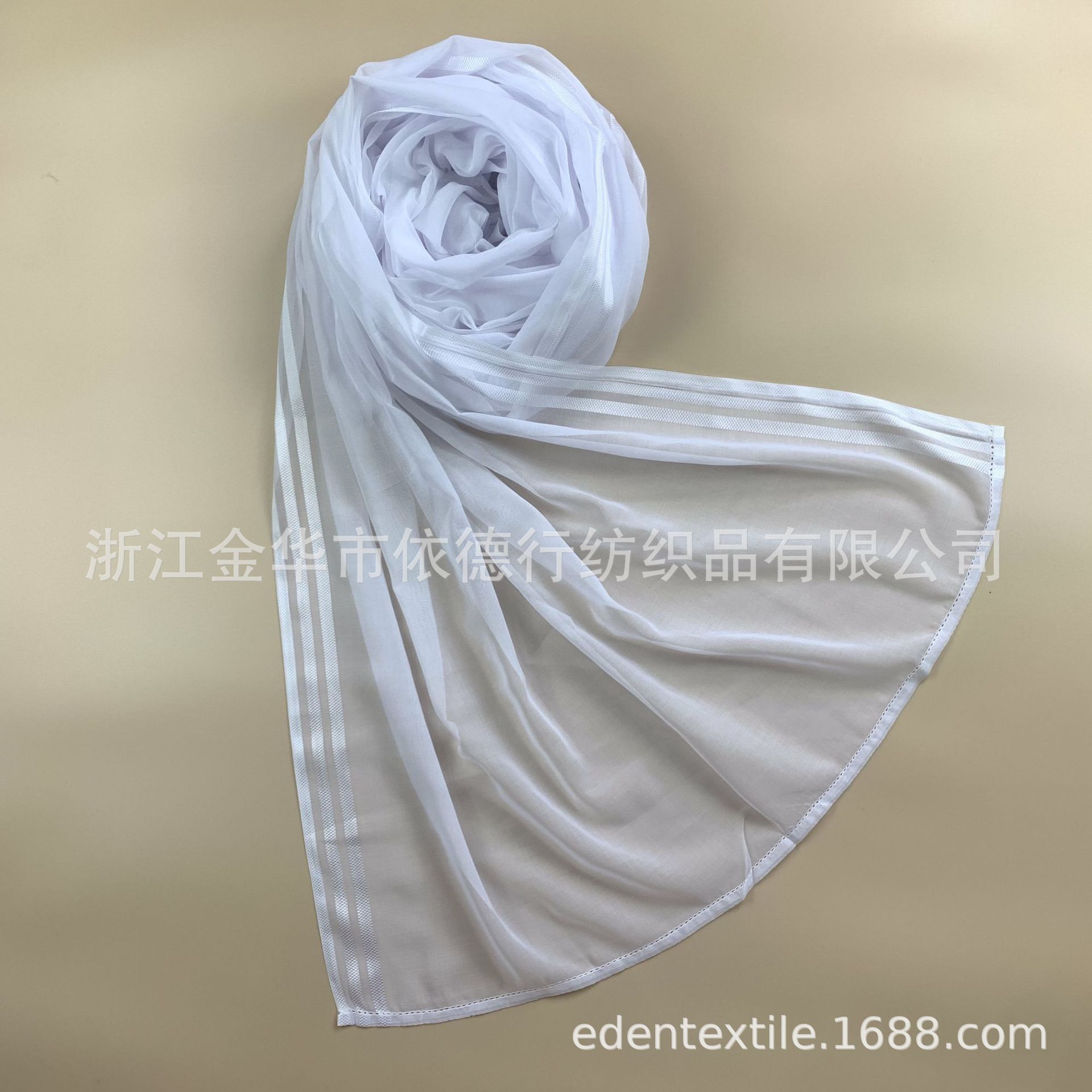 Arab headscarves, African headscarves, men's Sudanese headscarves, white jacquard long scarves, base fabric, cross-border wholesale details Picture