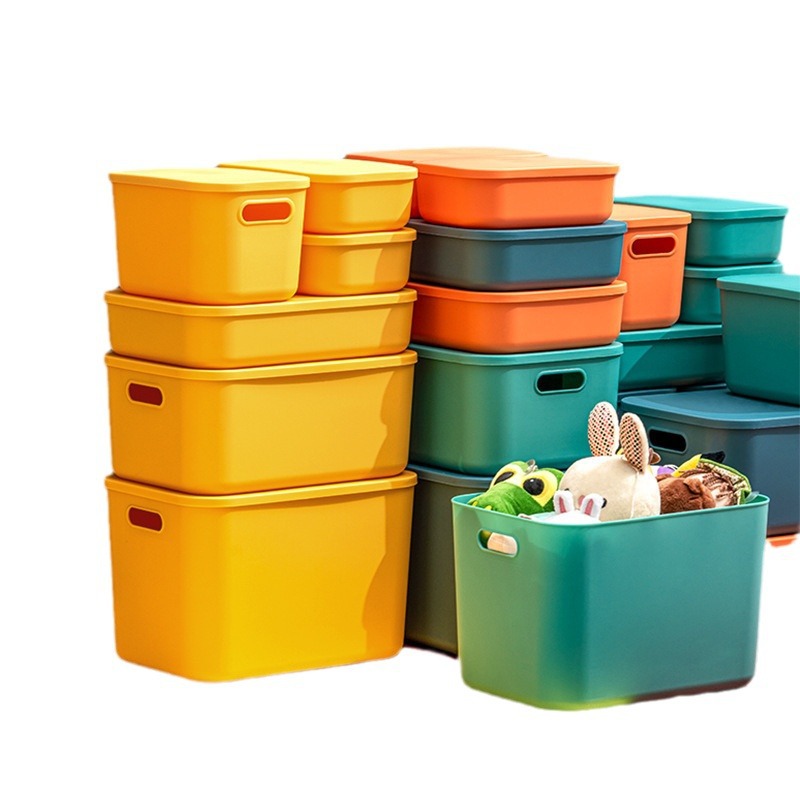 Yz3050 One Piece Distribution Storage Box Desktop With Cover Sundry Storage Basket Storage Box Clothing Toys Organizer Box Item Picture