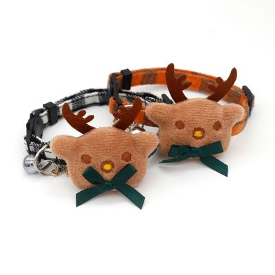 Pet Bow Collar Cross Border Dog Collar Christmas Pet Collar Christmas Plaid Cat Collar details Picture