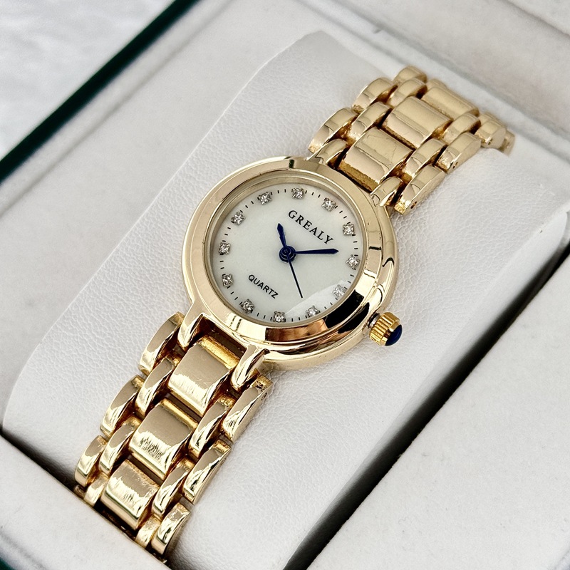 GREALY厂家跨境女款防水手表抖音直播爆款女士腕表时尚钻面石英表