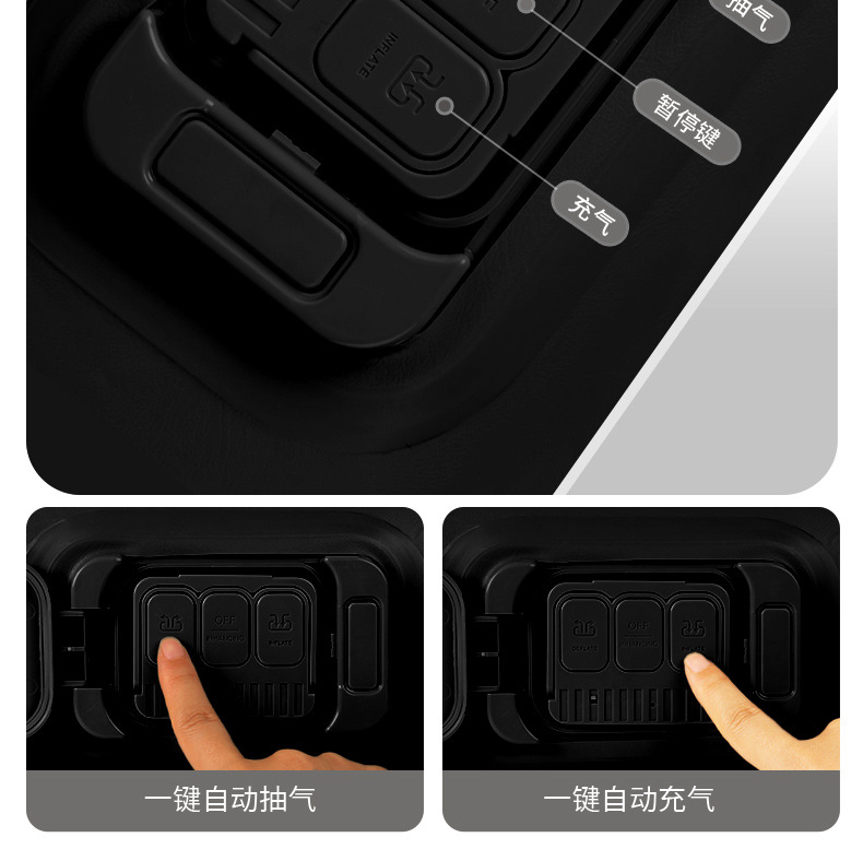 跨境车载充气床汽车后排自动充气睡垫可折叠旅行轿车SUV后座睡觉详情9