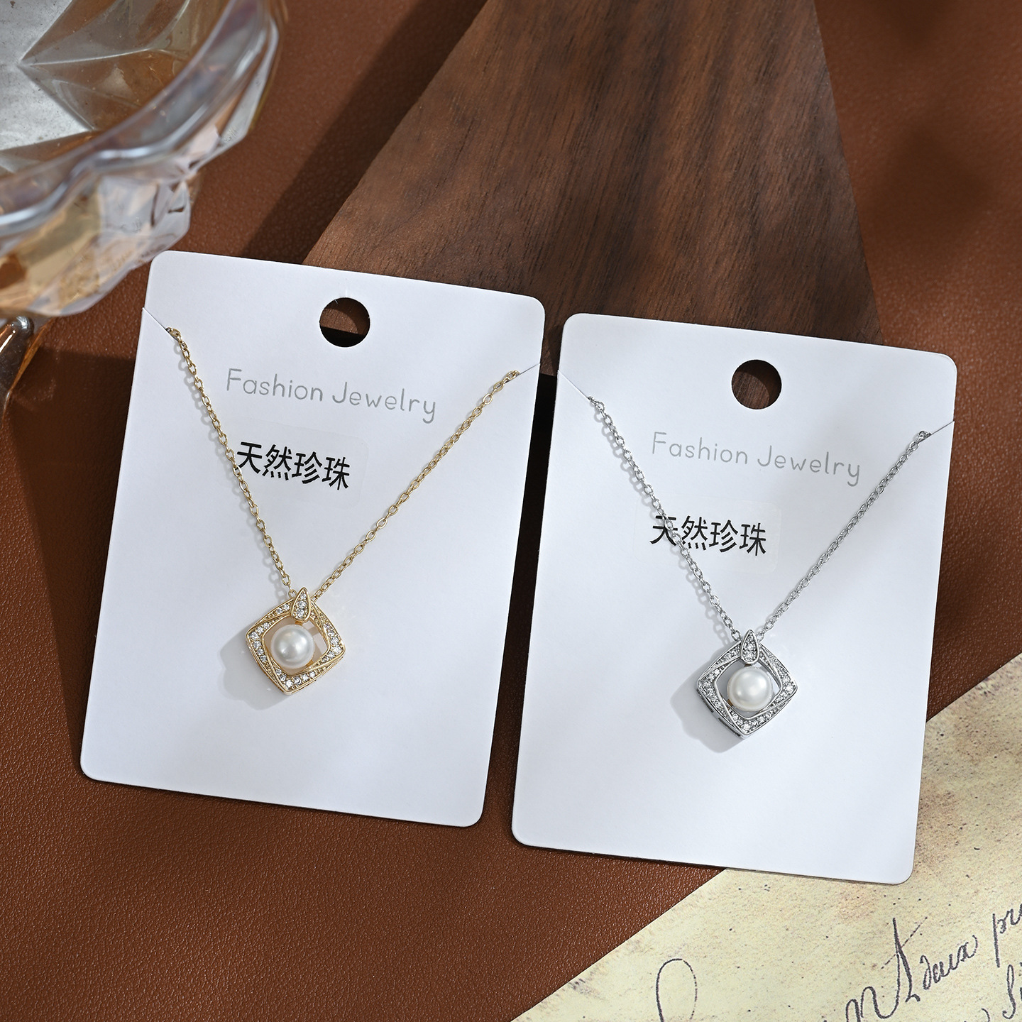 春夏新款微镶锆石轻奢锁骨链女高级感巴洛克淡水珍珠项链网红颈链详情3