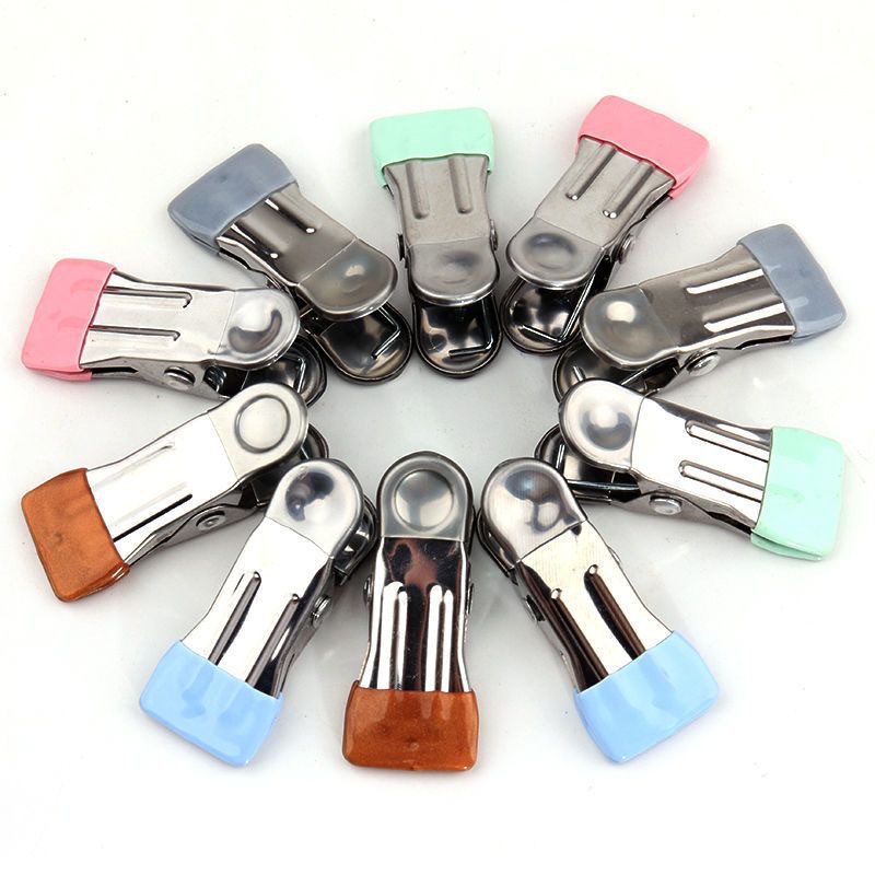 Stainless steel traceless drying clips, windproof clothes drying clips, fixed clothes drying clips, household single hanger, small clips for drying clothes Item Picture