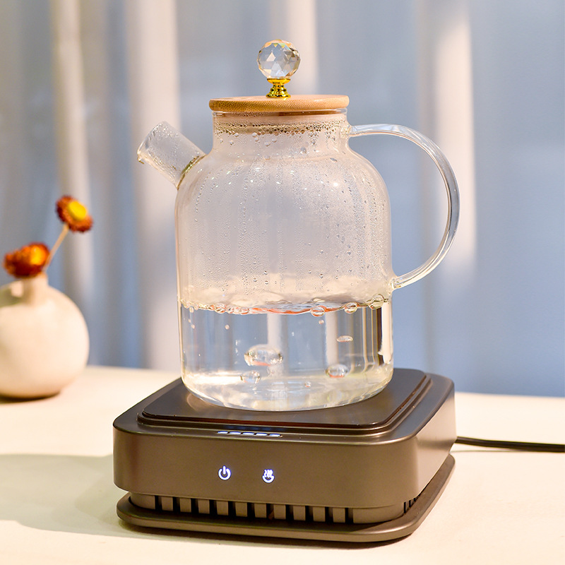 Chinese-style tea pot, heat-resistant glass pot, electric ceramic stove, tea pot, multi-functional hot water kettle, glass, high-end flower teapot details Picture