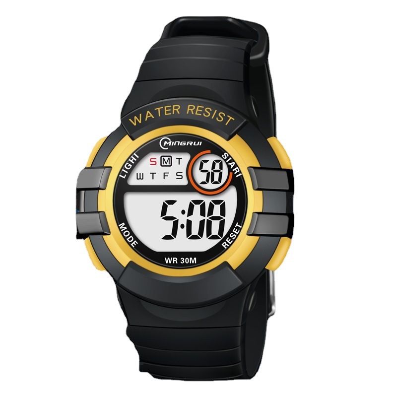 Mingrui Leisure student electronic Watch, luminous waterproof sports multi-functional men's watch, can be customized with logo and label modification Item Picture