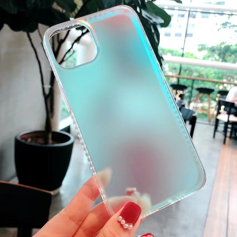 Laser gradient colorful phone case, suitable for iPhone14Promax, Aurora matte soft case, Apple 13/8 Plus details Picture