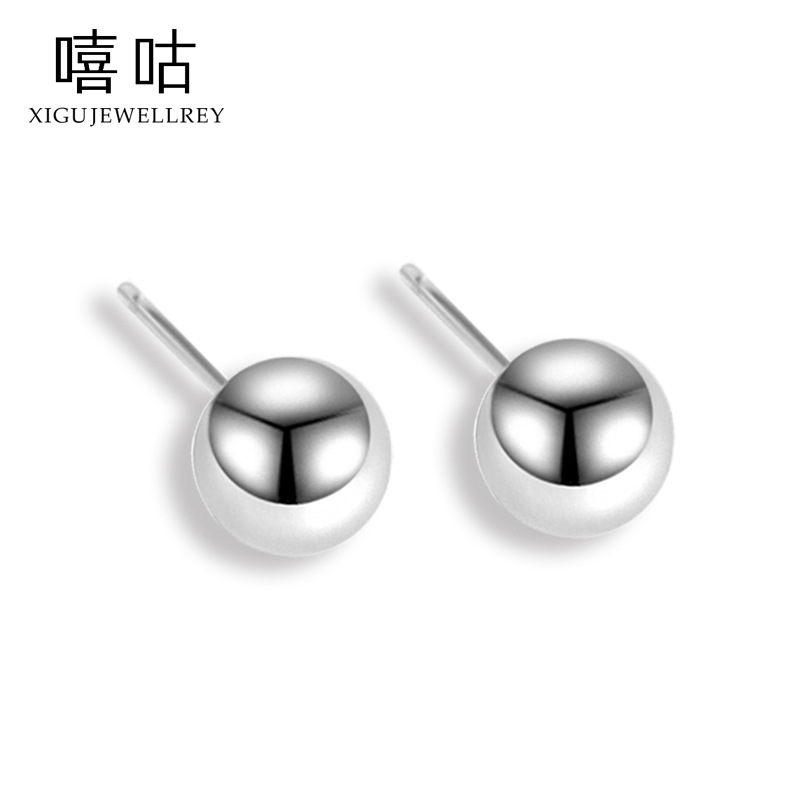 饰品/耳饰/耳钉/耳夹/锆石耳钉白底实物图