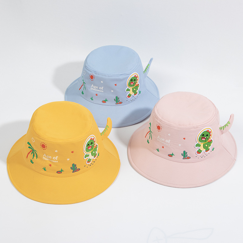 Children's Hat Children's Fisherman Hat Children's Visor Spring And Autumn Cute Cartoon Basin Hat Astronaut Dinosaur Cloth Hat Kindergarten Outdoor Visor Hat Specification drawing