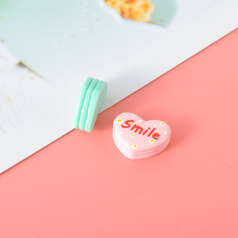 Cute spring text macaron diy cream glue self-made phone case headwear resin jewelry accessories wholesale Specification image