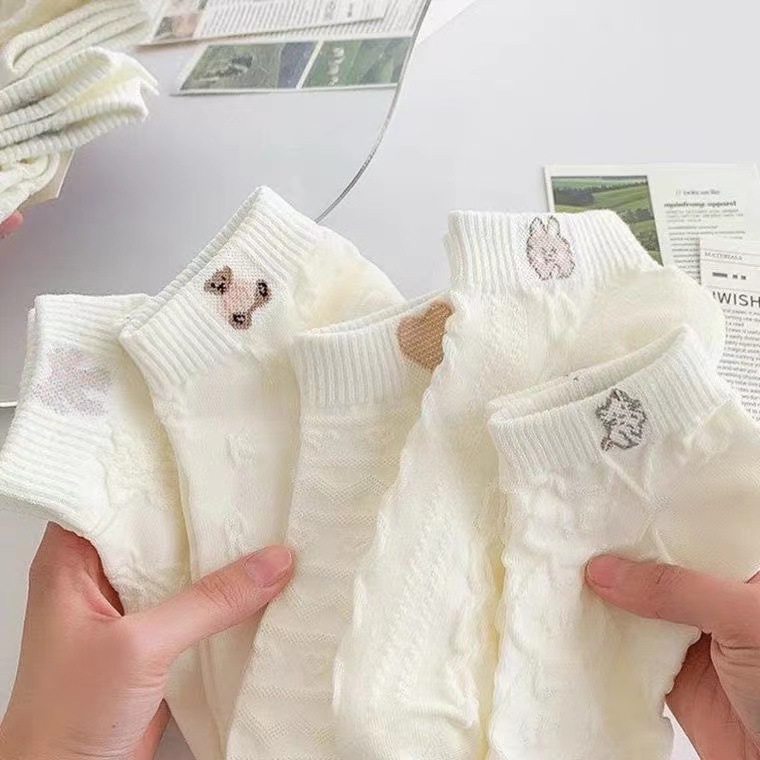 白色袜子短袜船袜短筒袜舒适透气详情图3