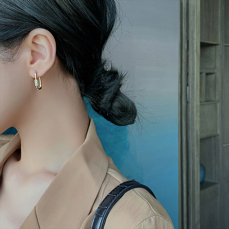 Vintage Simple Hoop Earrings 2023 New Fashion Temperament Fashion Earrings Light Luxury Cross-Border Explosive Earrings Wholesale details Picture