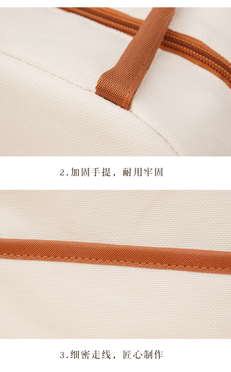 跨境新款便当包加厚防水牛津布午餐饭盒袋手提保温保鲜收纳野餐包详情10