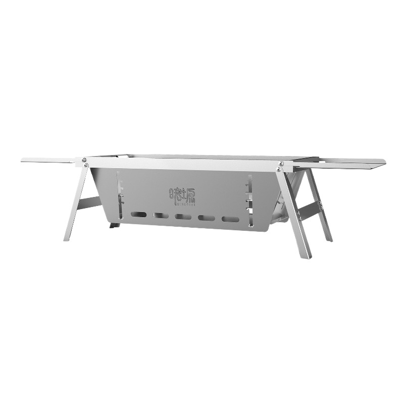Qingyuan Outdoor Folding Stainless Steel Grill Split Grill Portable Household Storage Medium Grill Item Picture