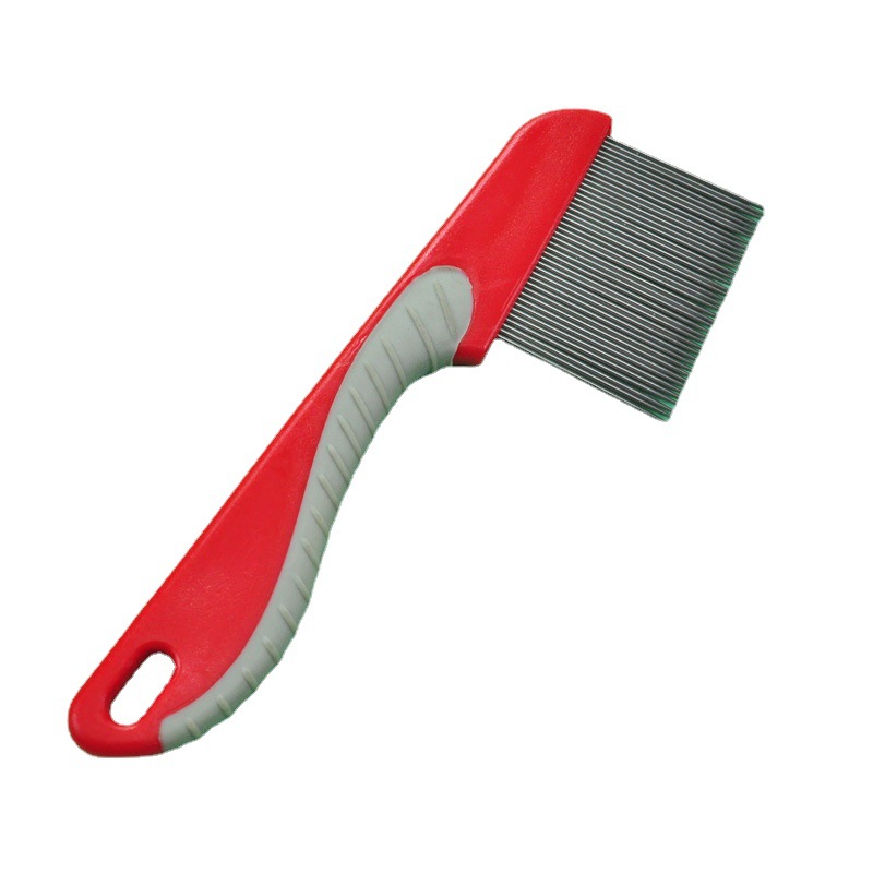 إبر من الصلب غير القابل للصدأ مشط فرشاة الدش للقطط والكلاب للتخلص من البراغيث Item Picture