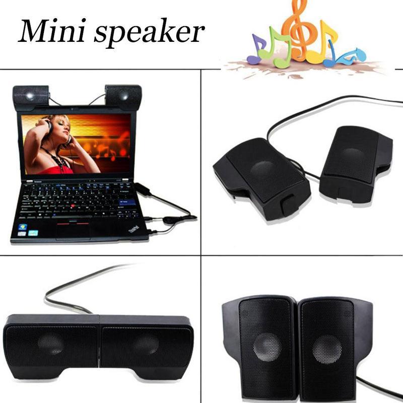 USB clip screen Mini desktop portable 2.0 audio desktop laptop speaker clip speaker subwoofer Gift Specification drawing