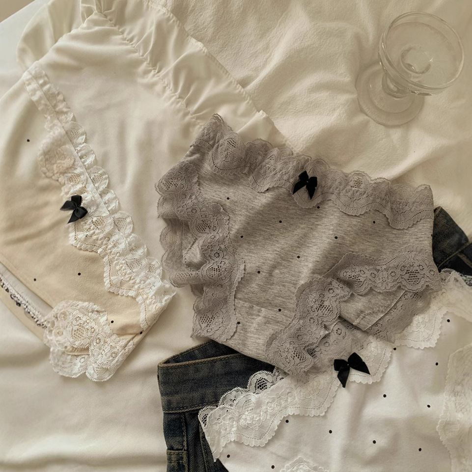 The new women's underwear for the four seasons of 2025: French retro style lace-trimmed women's briefs with pure cotton crotch Specification image
