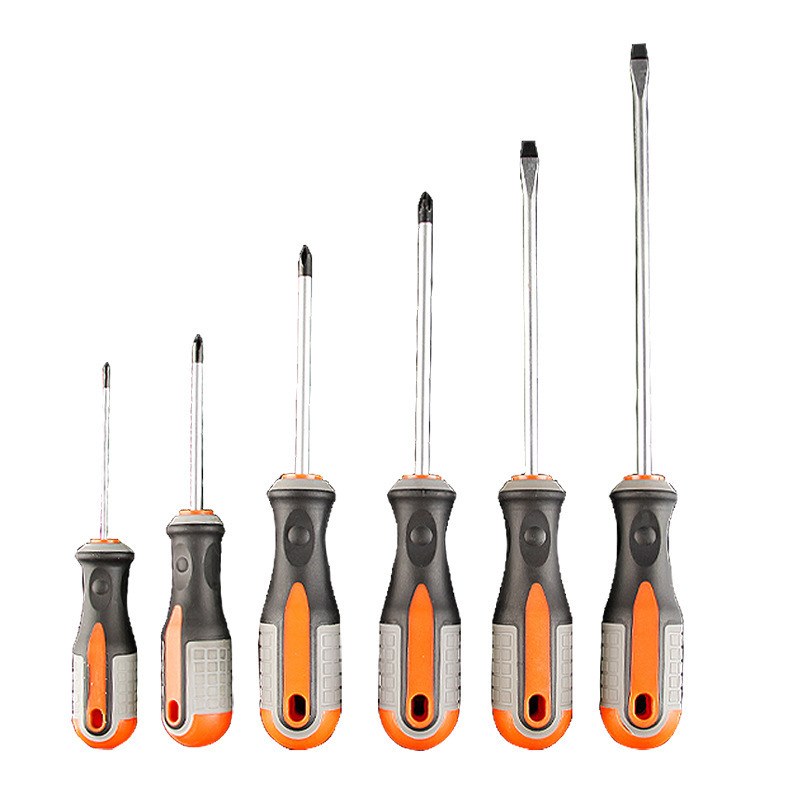 Manufacturers Jiutong Manual Cross Tri-Color Handle Screwdriver Multi-Function Strong Magnetic Durable Screwdriver Item Picture