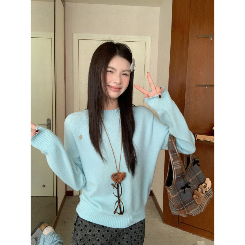 羊毛毛衣女/女装毛衫妈妈装/毛衣/高领羊毛衫女/毛衣女羊毛白底实物图