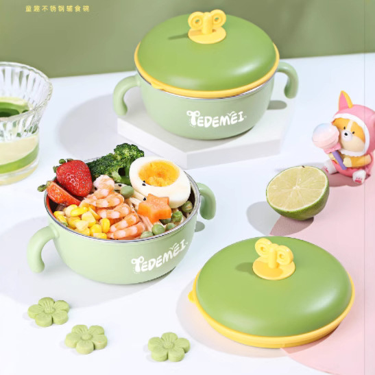 Source factory Tong Qu 304 stainless steel double ear food bowl lunch box