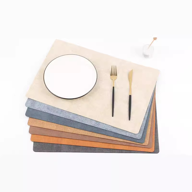 Nordic Ins Simple Rectangular Cloth Western Placemat 45X30 Cloth Leather Placemat Double-Sided Waterproof Thermal Insulation Mat Application Scenario