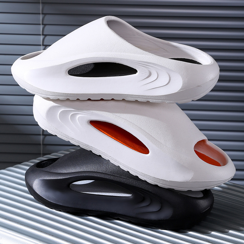Men's Slippers Summer Wear 2024 New Indoor Home Couples Non-Slip Step On Shit Sense Sports Slippers Men's Style