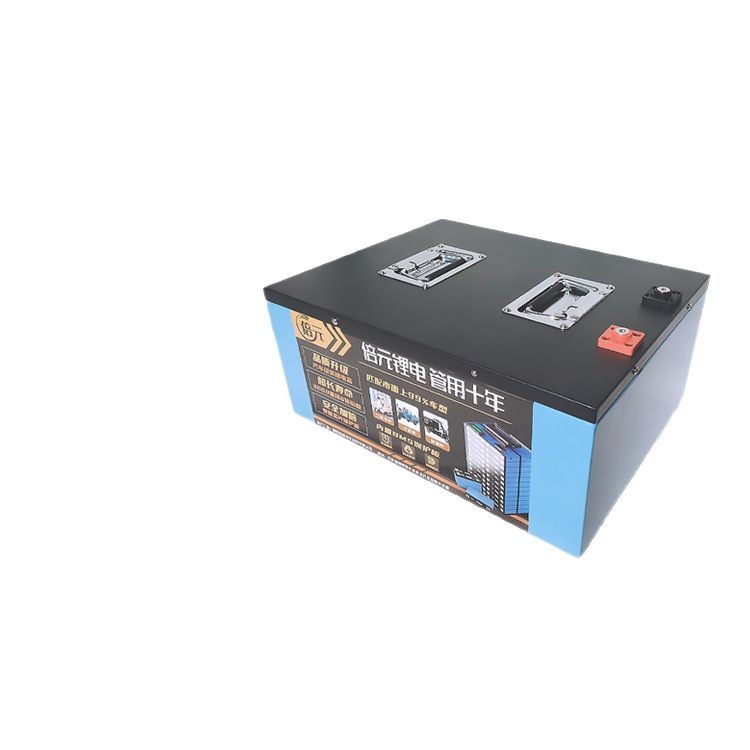 The Beiyuan freight tricycle is equipped with a 60V/60Ah automotive-grade lithium iron phosphate battery pack with active balanced battery cells for long range Item Picture