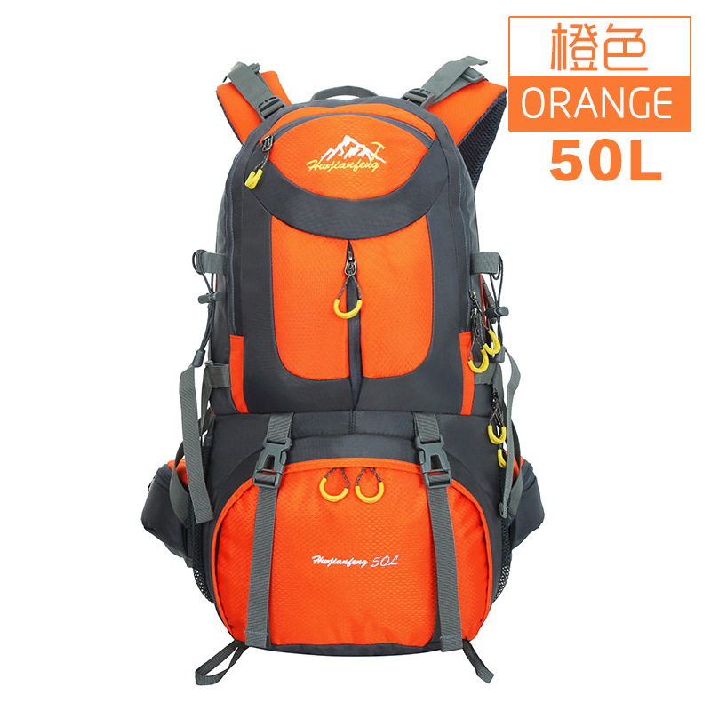 Customized new backpacks for outdoor travel, multi-purpose mountaineering bags, water-resistant 50L Oxford fabric backpacks wholesale Specification image