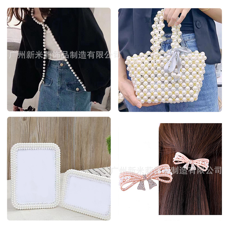 A Large Number Of Wholesale 4-30Mm Perforated Pearl Highlighter Abs Imitation Pearl Diy Clothing Beaded Shoes Bag Accessories Application Scenario