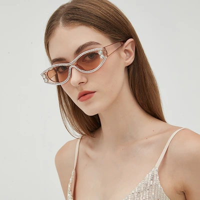 Europe And The United States Fashion New Large Frame Anti-Diamond Sunglasses Senior Sense Full Star Square Sunglasses Cross Border Glasses 5186