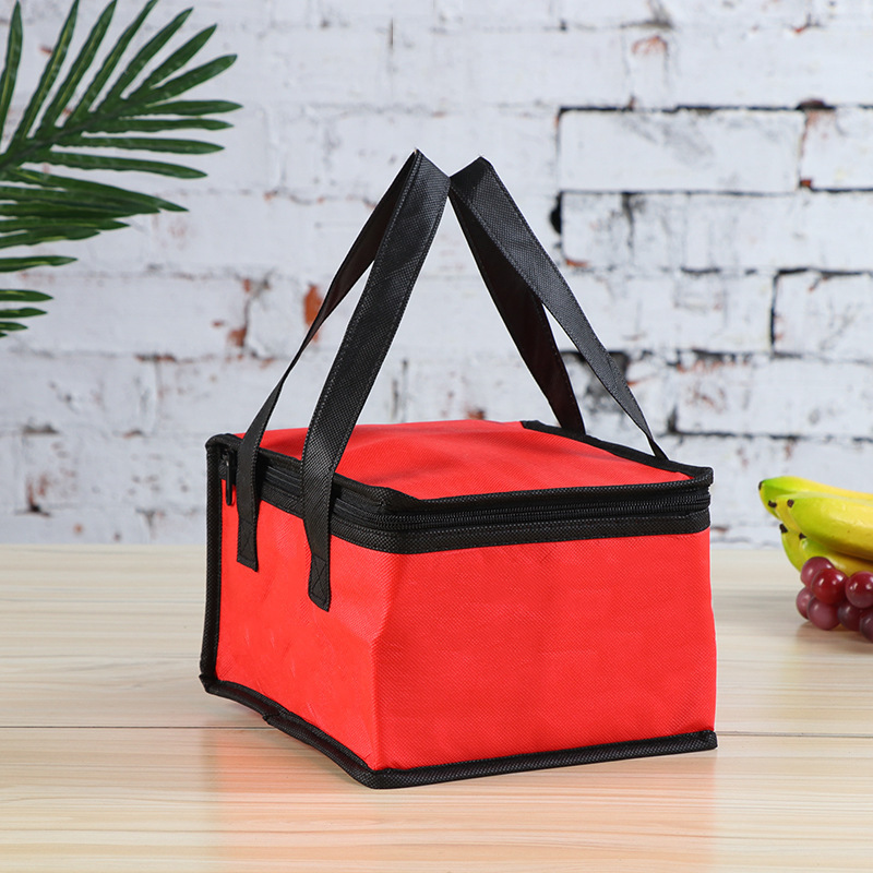 Hand-held takeout insulated bag with aluminum foil zipper for preservation and refrigeration Specification image