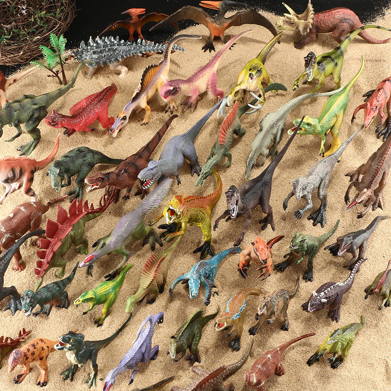 跨境亚马逊实心恐龙玩具套装动物模型塑胶仿真霸王龙儿童玩具礼品详情图1
