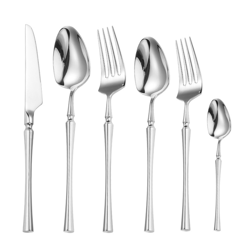 Ins304 Stainless Steel Small Brute Knife And Fork Dessert Spoon Gold Mirror Solid Restaurant Home Western Steak Knife And Fork Item Picture