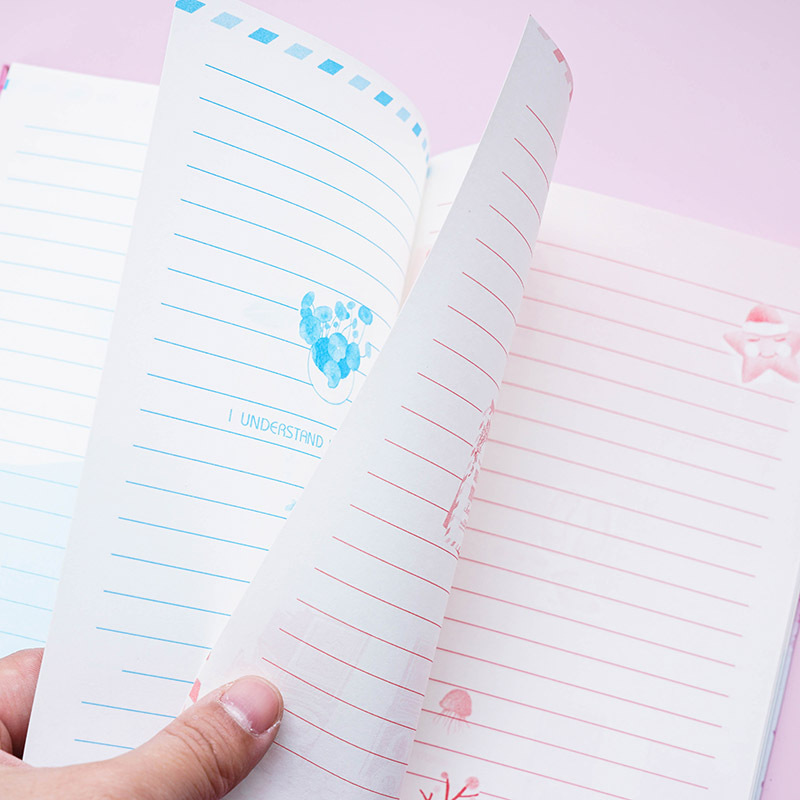 Qianyu Culture Password Lock Diary With Lock Children's Multi-Function Secret Notepad Color Pages Diary Children Gift Set Application Scenario