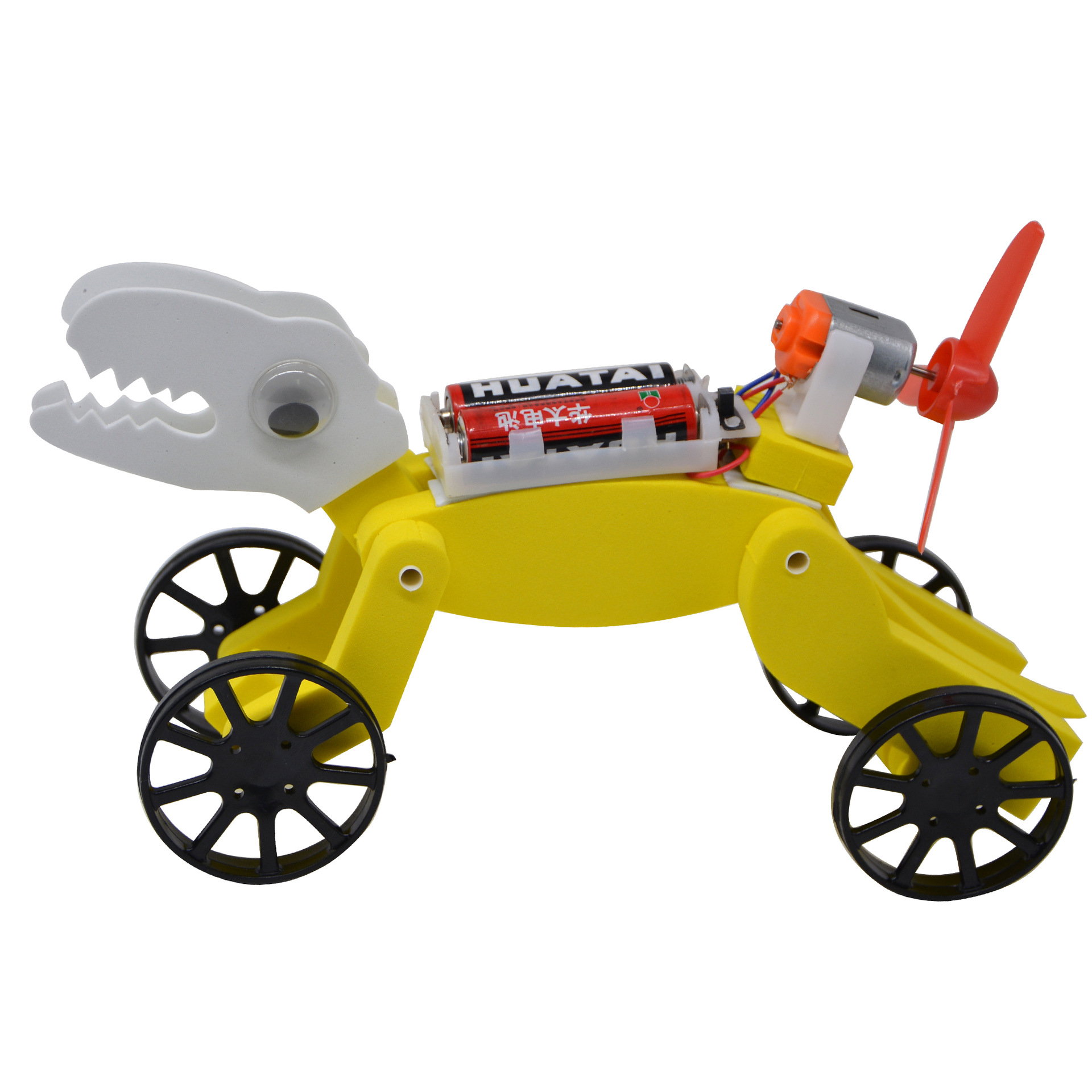 Creative technology dinosaur electric sports car cross-border new product DIY making invention scientific experiment self-assembly robot Item Picture