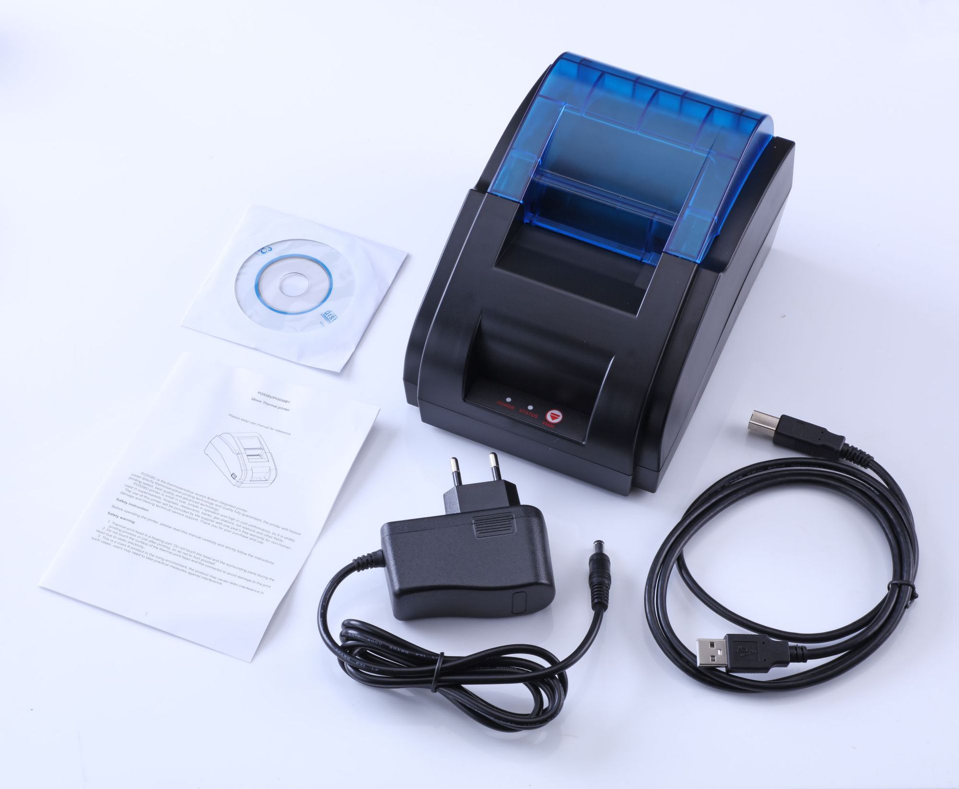 Bluetooth thermal ticket printer Overseas Taiwan Hong Kong direct sales overseas Southeast Asia Lazada Panda takeout Specification drawing