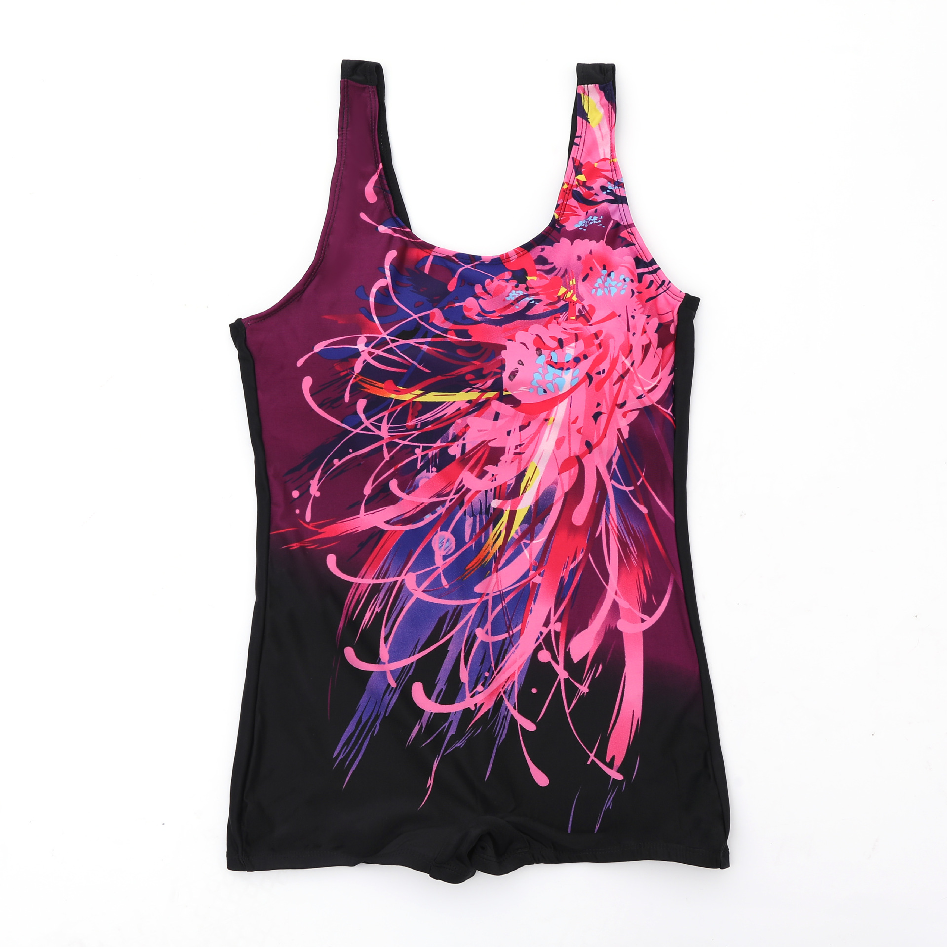 Swimsuit Female One-Piece Conservative Professional Swimsuit Wholesale Sleeveless Flat Corner Swimsuit Large Size Manufacturers Direct Sales Application Scenario