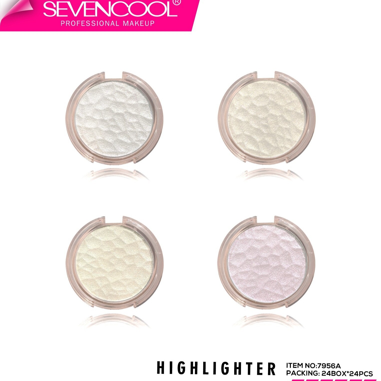 SEVENCOOL Highlighter Powder: Long-lasting, Fine and Sparkling Slimming Powder, Nose Shadow Brightening and Skin Tone Highlighter and Sparkling Powder, Cross-border exclusive supply Application Scenario