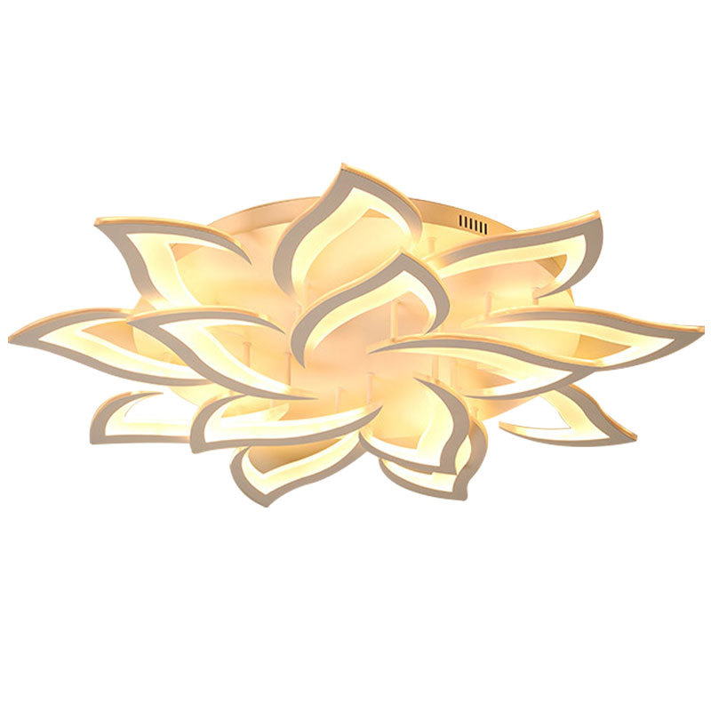 百合花客厅灯白底实物图