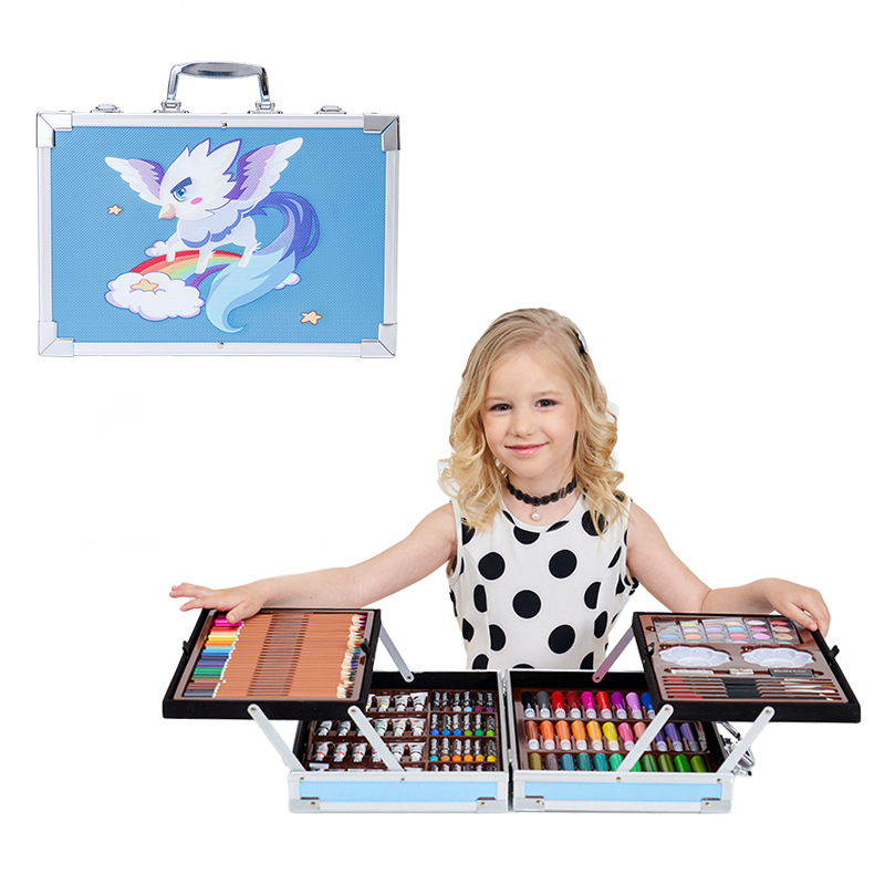 200PC paintbrush Crayon painting set for children primary school supplies Painting set Watercolor pen set Item Picture