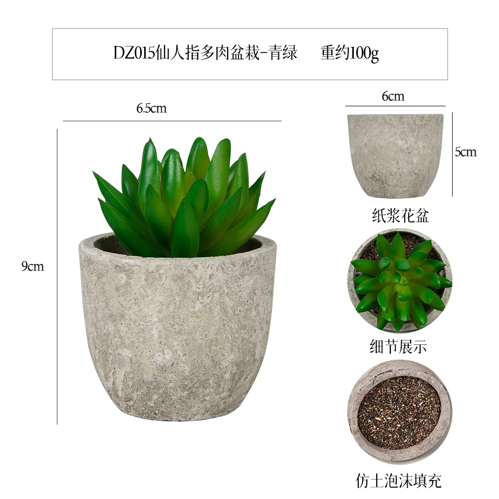 Amazon Simulation Succulent Pulp Pot 4-piece Home Decoration simulation Plant succulent bonsai set Application Scenario